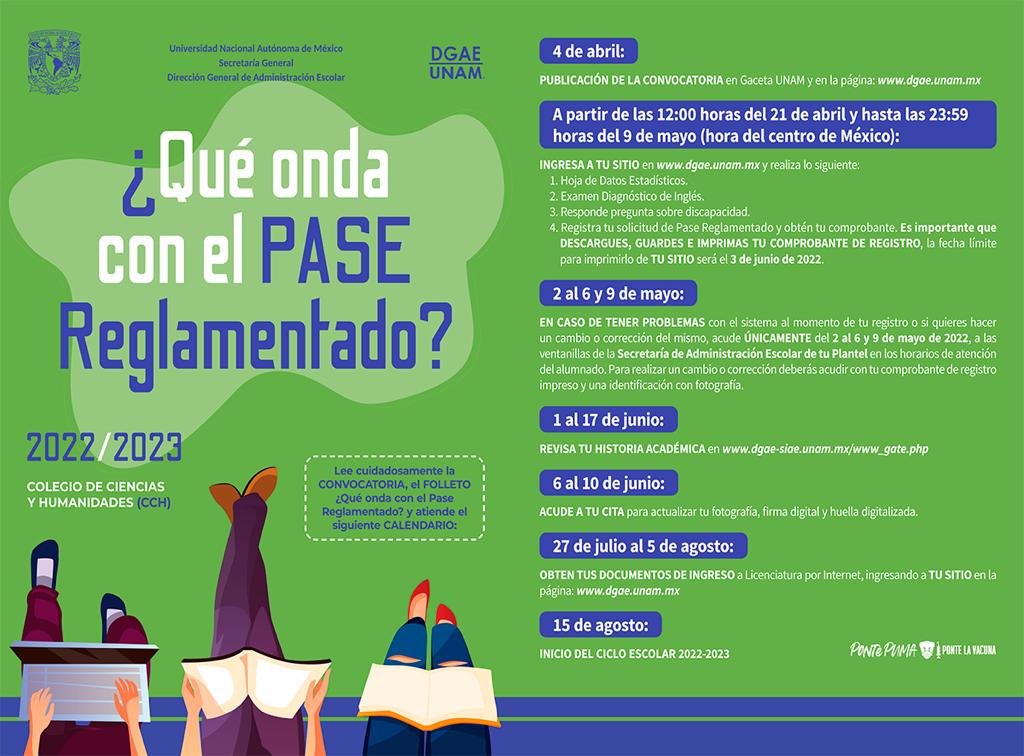 Pase Reglamentado 20222023 Colegio de Ciencias y Humanidades